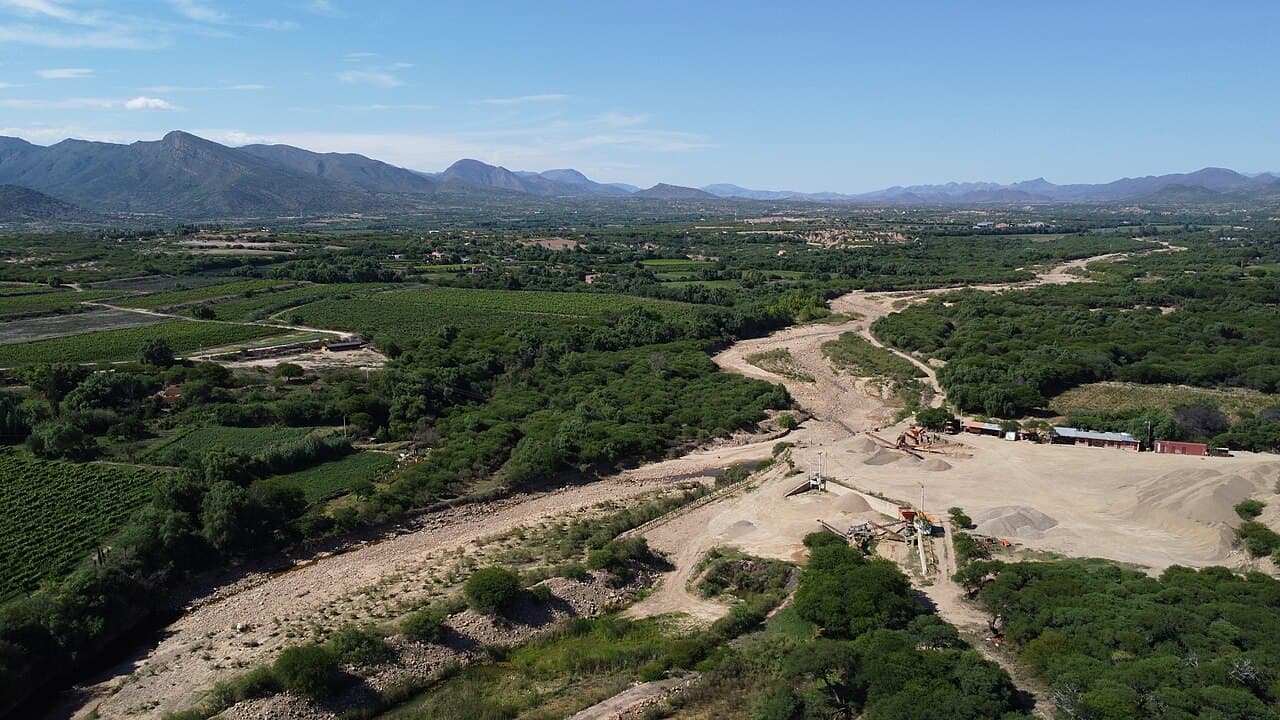 Vista del valle de Santa Ana y su río, Tarija